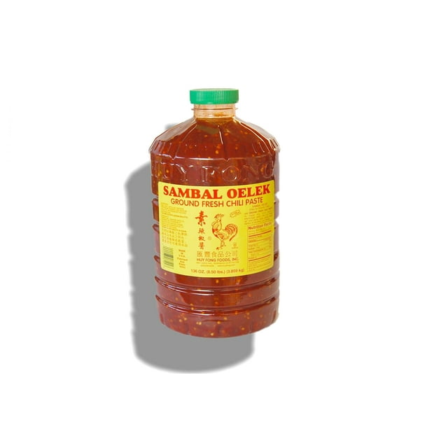 Sambal Oelek Ground Fresh Chili Paste Food Service Size 135 oz/ 8.5 lbs