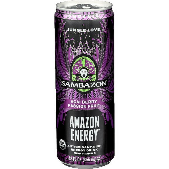 Sambazon Amazon Energy Acai Passion Fruit 12 fl oz (Pack Of 12)