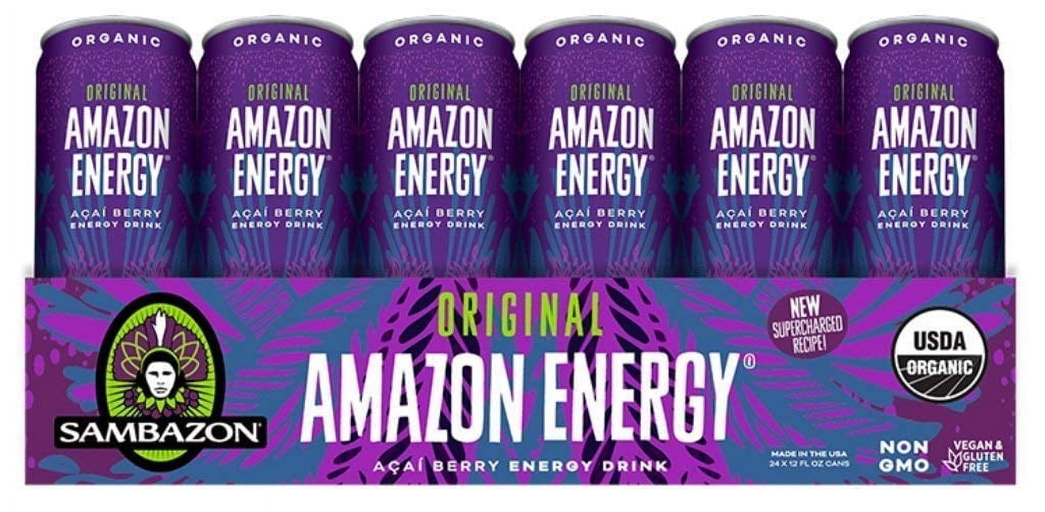 Sambazon Amazon Energy Drink, Original Acai Berry, 12 Ounce (Pack of 24)