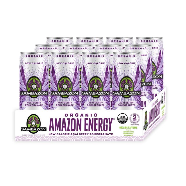 Sambazon Organic Amazon Energy Drink Low Calorie Acai Berry 12 fl oz