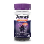 Sambucol Black Elderberry Immune Support Gummies with Vitamin C and Zinc, 30 Count