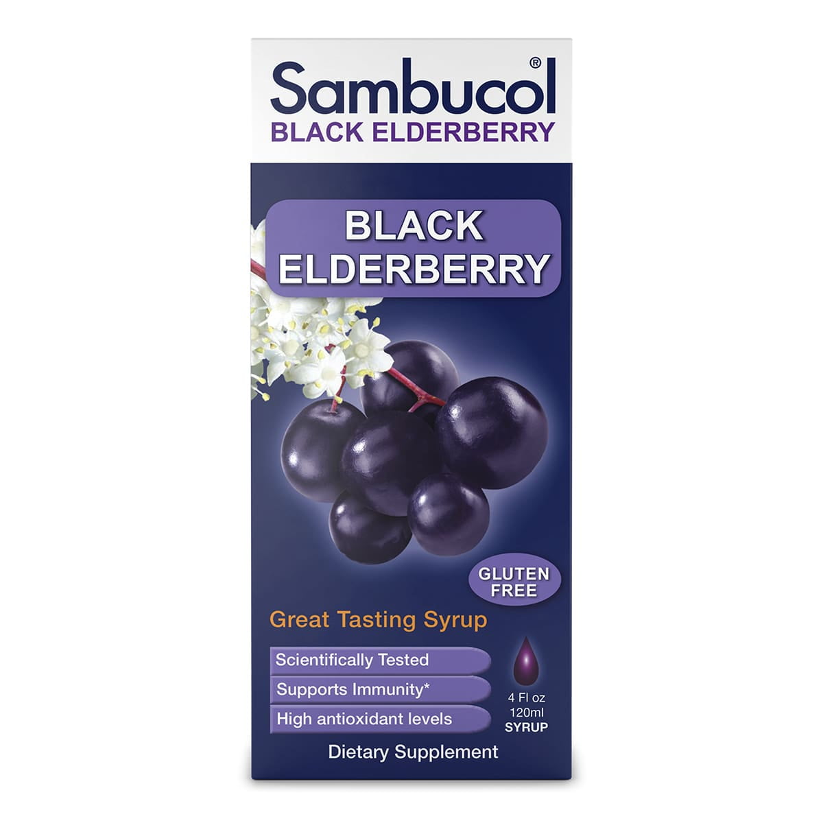 Sambucol Black Elderberry Original Immune Support Syrup - 4oz