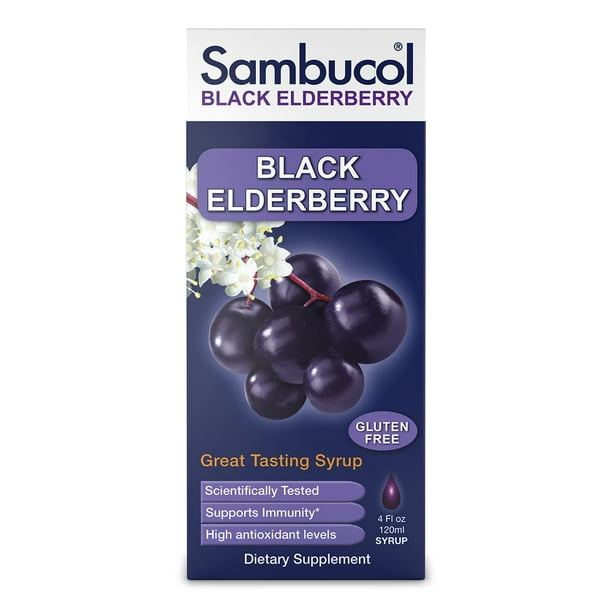 Sambucol Black Elderberry Original Immune Support Syrup 4oz Walmart