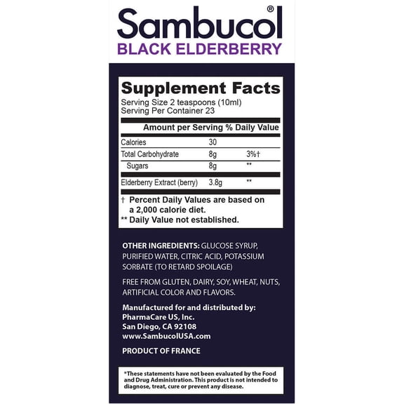 Sambucol Black Elderberry Immune Support Syrup, 15.6 Ounces