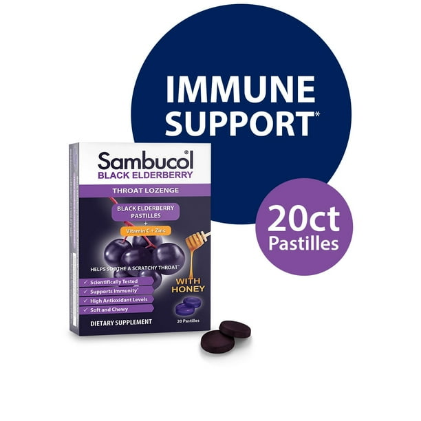 Sambucol Black Elderberry Throat Lozenges