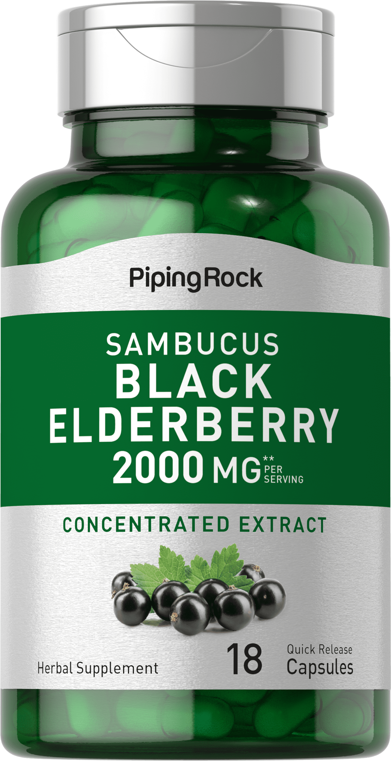 Sambucus Elderberry 1000 mg 180 Capsules Herbal Extract Supplement