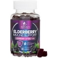 thumbnail image 1 of Elderberry Immune Support Gummies - Powerful Black Elderberry Extract Sambucus Nigra Vitamin Supplement - Natural Daily Immune Support Adults & Kids Ages 4+ Love - Delicious Berry Flavor - 60 Gummies, 1 of 10
