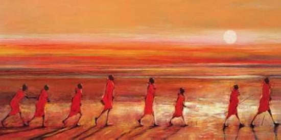 Samburu Sunset Canvas Art - Jonathan Sanders (24 x 48)