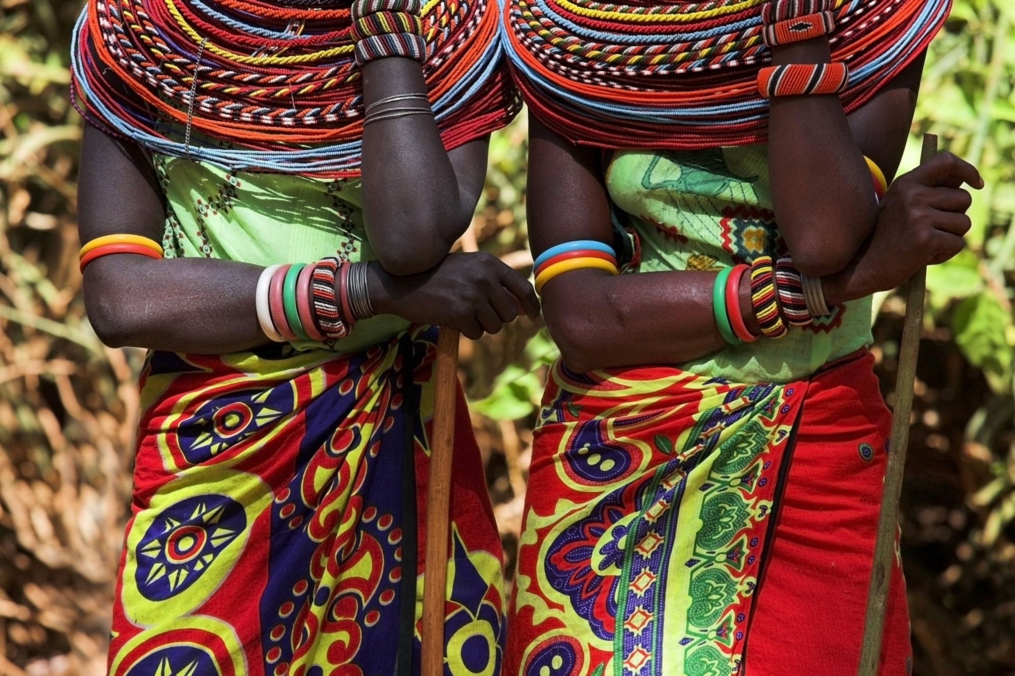 Samburu Women Dancing Kenya Canvas Art - Chris Upton Design Pics (17 x 11)