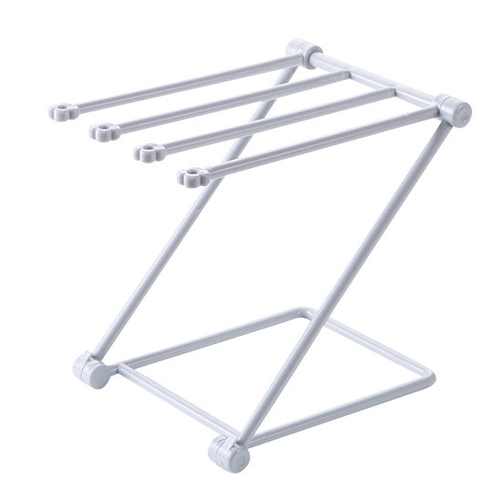 Samdeem Foldable Vertical Rag Towel Rack Perforated Countertop Storage ...