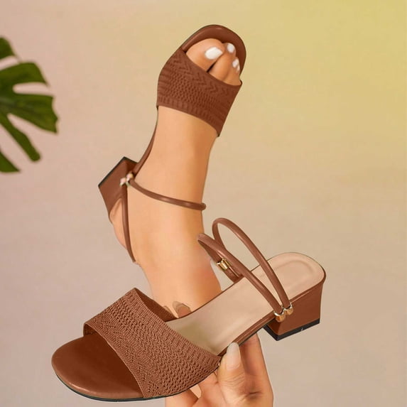Samdudou Dress Shoes for Women Open Toe Slide Sandals Low Block Heel Two Strap Design Textured Wide Instep Band and Thin Metallic Accent Ankle Slip On Footwear
