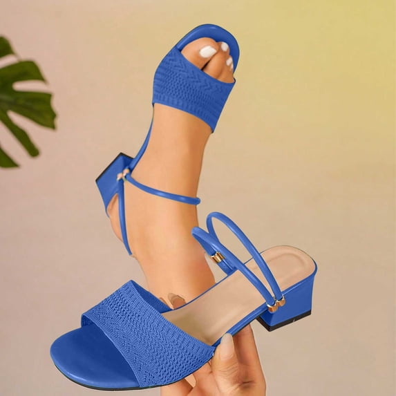 Samdudou Dress Shoes for Women Open Toe Slide Sandals Low Block Heel Two Strap Design Textured Wide Instep Band and Thin Metallic Accent Ankle Slip On Footwear