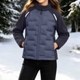 thumbnail image 1 of Samdudou Girls Winter Coats Puffer Jackets Mixed Media Zip Up Fall Outerwear Kids Stand Collar Quilted Core Clothes Outdoor Layering Tops Basic Playwear Gear Size 2-15 Years, 1 of 9