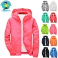 thumbnail image 1 of Samdudou Kids Lightweight Waterproof Rain Jacket - Toddler Boys Girls Softshell Hooded Raincoat Windbreaker Outdoor Hiking Travel Size 3-12, 1 of 10