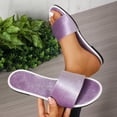 thumbnail image 1 of Samdudou Slide Sandals for Women Open Toe Flat Slides Smooth Velvet Single Band Slip On Shoes Minimalist Low Profile Footbed Sandals for Indoor Outdoor Lounge, 1 of 9