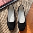 thumbnail image 1 of Samdudou Slip On Shoes for Women Closed Toe Classic Round Toe Loafers Ribbed Textured Upper Minimalist Lightweight Casual Everyday Walking Flats, 1 of 9