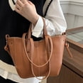 thumbnail image 1 of Samdudou Tote Bags for Women Large PU Leather Shoulder Purse Casual Work Handbags Simple Shopping Bucket Bag with Double Straps, 1 of 4