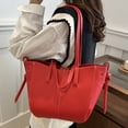thumbnail image 1 of Samdudou Tote Bags for Women Large PU Leather Shoulder Purse Casual Work Handbags Simple Shopping Bucket Bag with Double Straps, 1 of 4