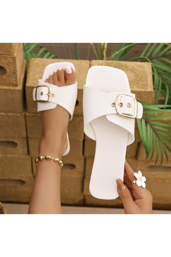 Women Chunky Heel Sandals Open Toe Metallic Ankle Strap Block Heel Dress Shoes Adjustable Buckle Soft Insole Non-Slip Evening Party Wedding Casual Outdoor