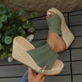 thumbnail image 1 of Samdudou Women Open Toe Espadrilles Sandals Bohemia Summer Wedges Casual Thick Sole Add Height Shoes Fashion Summer Outdoor Beach Slides for Beach, Wedding, 1 of 8