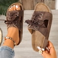 thumbnail image 1 of Samdudou Womens Sandals Summer Casual Slip On Open Toe Shoes Lace Up Sneaker Slides with Side Cutouts Chunky Sole Outdoor Walking Footwear for Ladies Vacation, 1 of 9