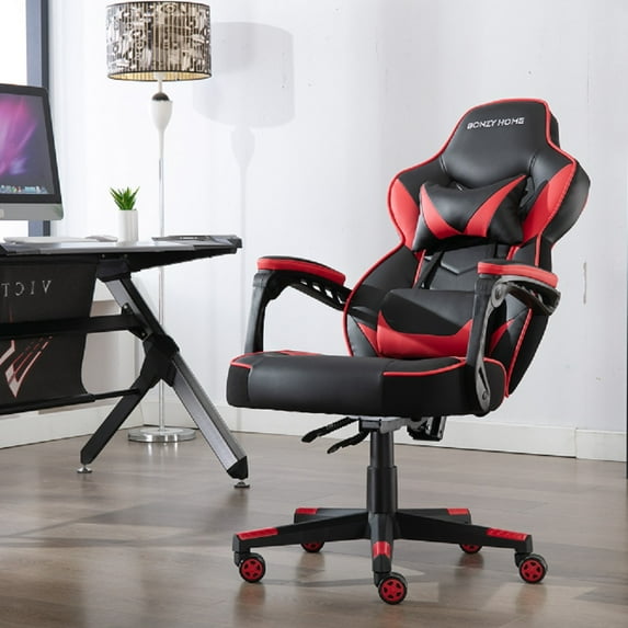 Same Chair in Cybercafe for Gaming, Computer Racing Chair, PU High Backrest Seat - Multicolor