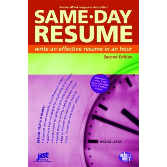 Pre-Owned Same-Day Resume (Help in a Hurry) (Paperback) 1593573839 9781593573836