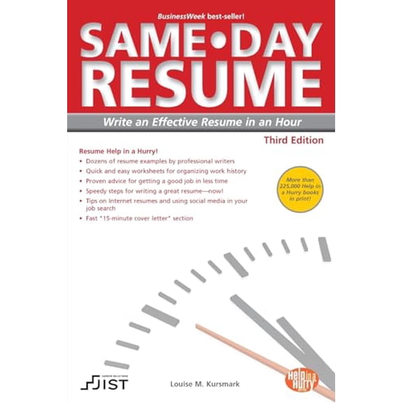 Pre-Owned Same-Day Resume (Same-Day Resume: Write an Effective Resume in an Hour), 9781593579067, 1593579063, Paperback, 3 edition