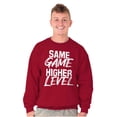 thumbnail image 1 of Same Game Higher Level Unisex Plus Fleece Graphic Sweatshirt Brisco Brands 5X, 1 of 5