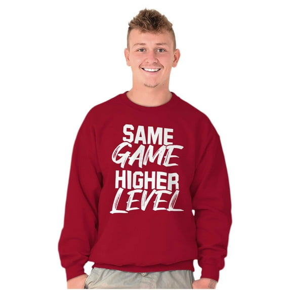 Same Game Higher Level Unisex Plus Fleece Graphic Sweatshirt Brisco Brands 5X