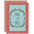 thumbnail image 1 of Same Sex Marriage Ornate Red Leaf Gay Greetings Card Plus Envelope Blank inside, 1 of 3