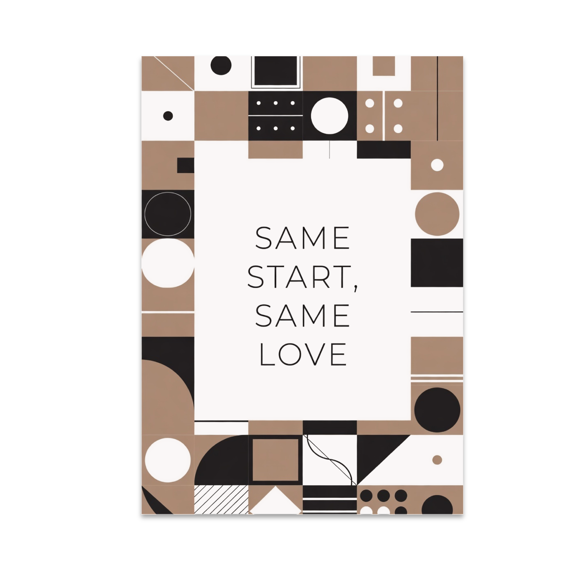 Same Start Same Love Decor - Sibling Art Enthusiast - 13x19 Poster Print