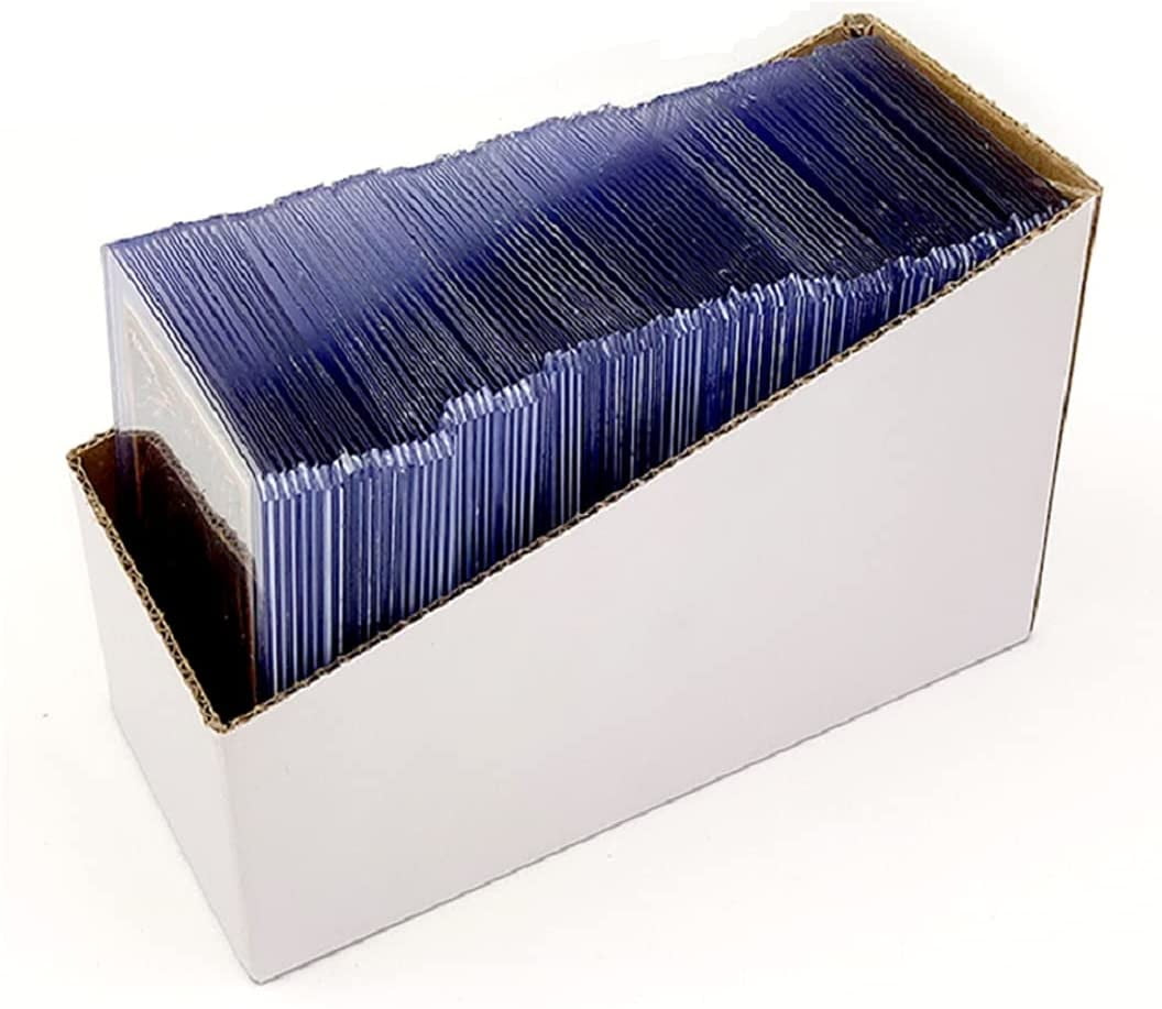 what about some top loader singular card sleeves Amazon.com: Top Loader Sleeves 100 Pack, Penny Sleeves for Top Loaders  Trading Card Ultra Protection for Pro Collector (100Pack) : Toys & Games