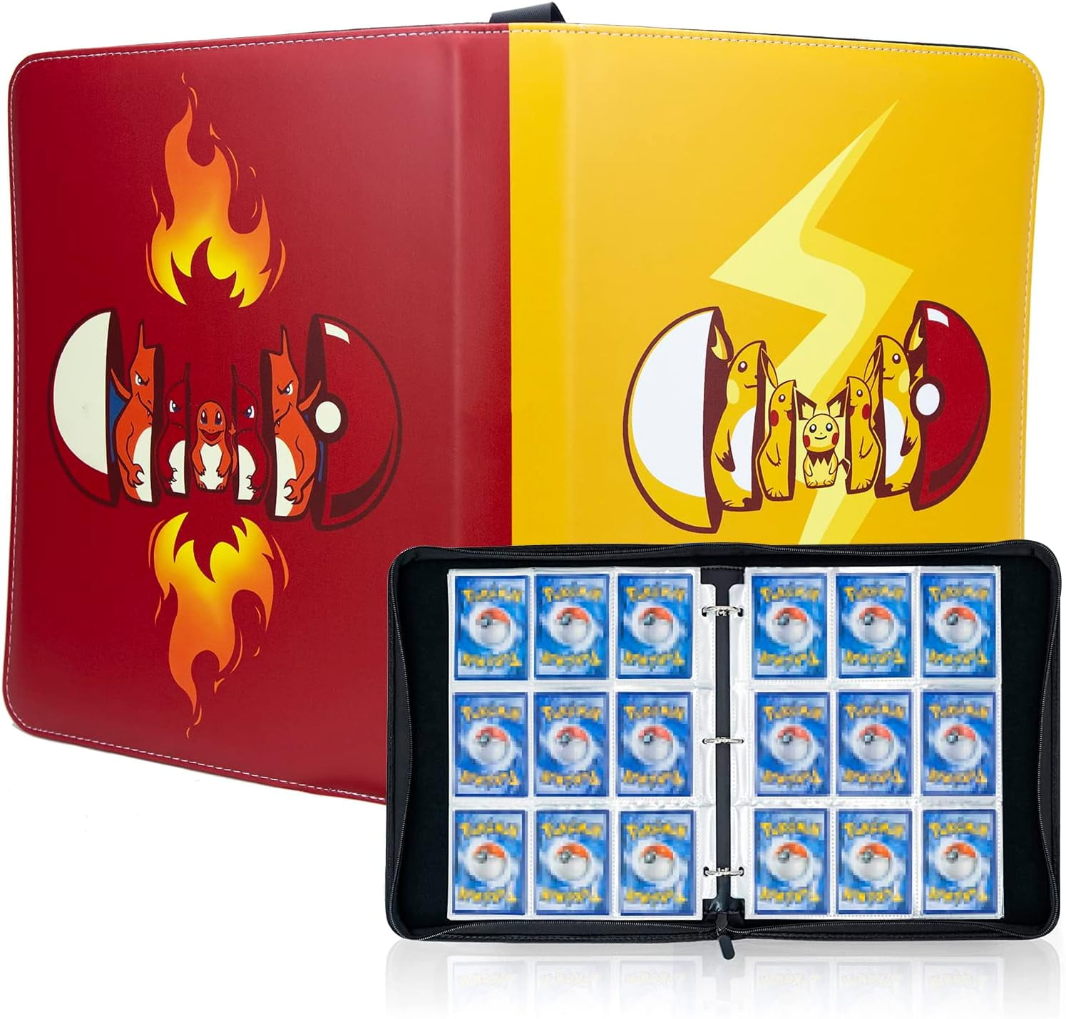 pokemon binder 900 cards NEW) Red Trading Card Binder (Holds 900 Cards) Preza Cards