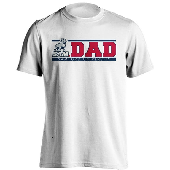 Samford University Bulldogs Dad Proud Parent Short Sleeve T-Shirt