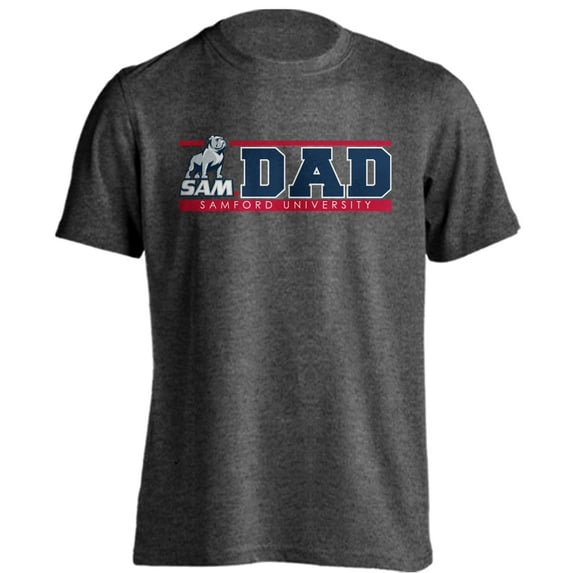 Samford University Bulldogs Dad Proud Parent Short Sleeve T-Shirt