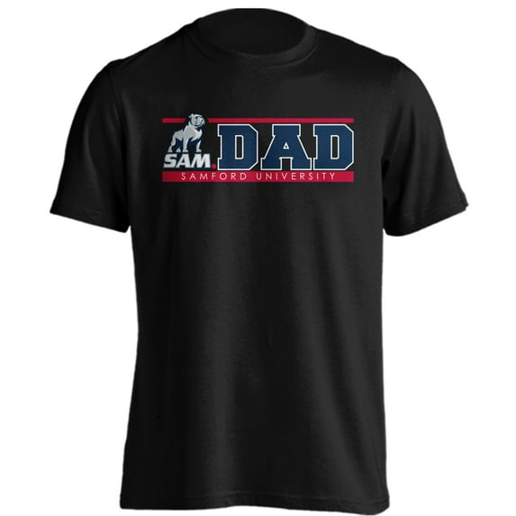 Samford University Bulldogs Dad Proud Parent Short Sleeve T-Shirt