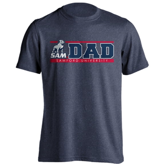 Samford University Bulldogs Dad Proud Parent Short Sleeve T-Shirt