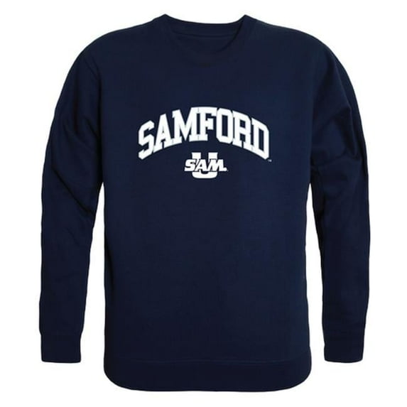 Samford University Campus Crewneck T-Shirt, Navy - Small
