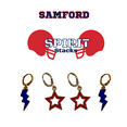thumbnail image 1 of Samford University Spirit Stack navy mini enamel bolts and red statement open starboys, 1 of 2