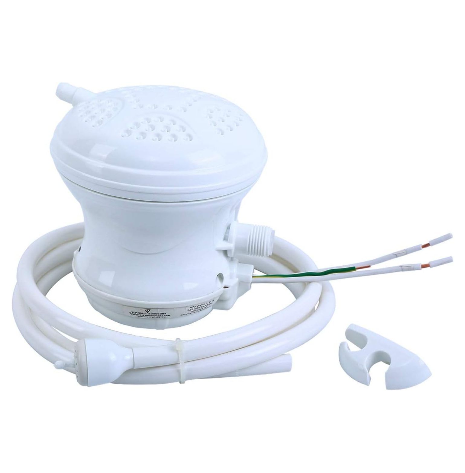 Samger 110V Electric Hot Water Shower Head Heater Tankless Pool Cabin Water Fixed Shower Head