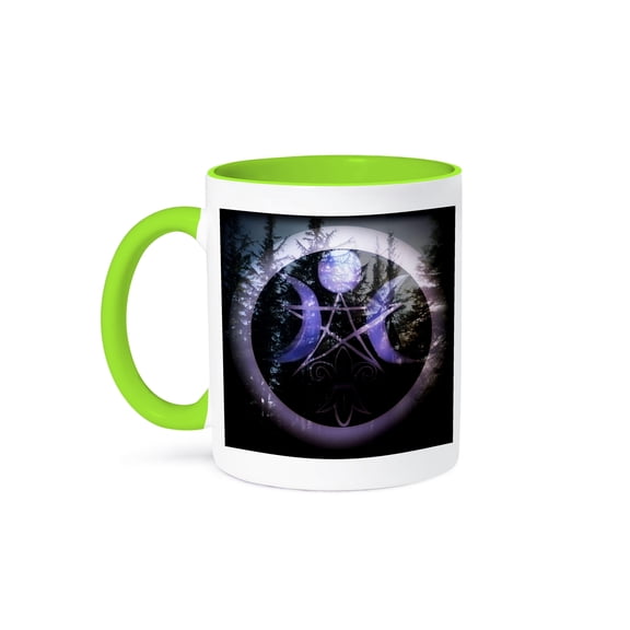 3dRose, Samhain Design is my yearly creation designed for a pagan holiday, 15oz Two-Tone Green Mug