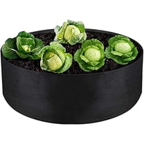 Samhe 15 Gallon Large Grow Bag, Heavy Duty Fabric Round Raised Garden Bed Planter Pots for Planting Herb Flower Vegetable Potato Plants (24" D x 8" H, Black)