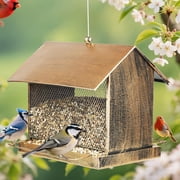 Samhe Bird Feeder for Outside Hanging, Outdoors Heavy Duty Metal Wild Birdfeeder, 3.5lbs Large Capacity