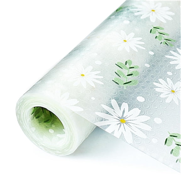 Samhe 12"×236.2" Drawer Liner for Kitchen Cabinet, Waterproof Shelf Liner Non Adhesive Refragerator Liner No Slip Cupboard Mats Fridge Liner Roll