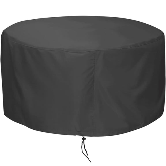 Samhe Fire Pit Cover, 48 inch Cover for 40-50 inch Round Firepit, Waterproof UV-Resistant H Gas Cover for Outdoor Patio Firepit Table