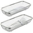 thumbnail image 1 of Samhe Utensil Drying Rack, 2 Pack Stainless Steel Utensils Holder Silverware Basket, Compact Dish Drainer for Kitchen Counter, Chopsticks Spoons, Forks, Knifes Drainer Basket Organizer, 1 of 8