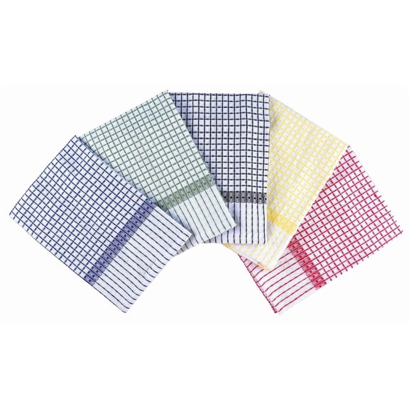 Sami Studios Kitchen Cotton Towels 600 Gsm | Highly & Absorbent For Kitchen Cleaning & Quick Drying Elegant Waffle Checks X-Large Towel (Set Of 15) -Multicolor