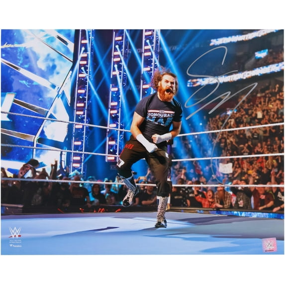 Sami Zayn WWE Autographed 16" x 20" Elimination Chamber Photograph - Fanatics Authentic Certified