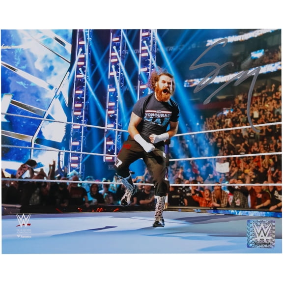 Sami Zayn WWE Autographed 8" x 10" Elimination Chamber Photograph